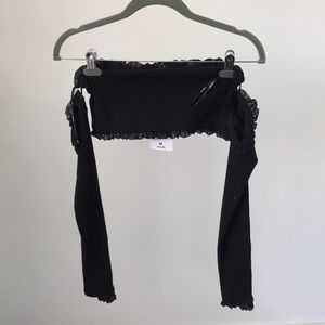 NWT F21 Bardot off the shoulder tube top - ribbed